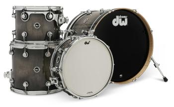 DWe 4-Piece Candy Black Burst Over Curly Maple Exotic Shell Kit