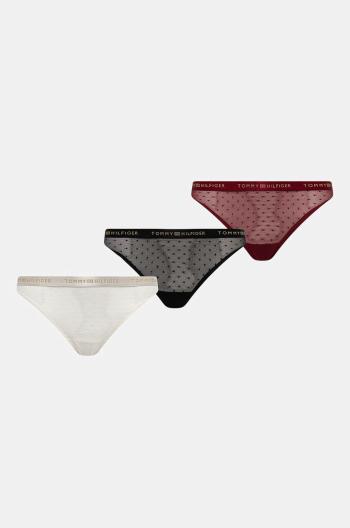 Tanga Tommy Hilfiger 3-pack černá barva, UW0UW05534