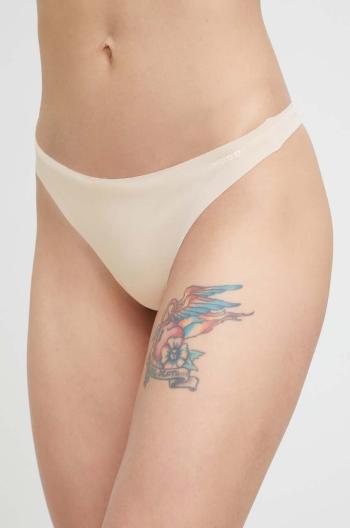 Tanga HUGO 3-pack béžová barva, 50492489