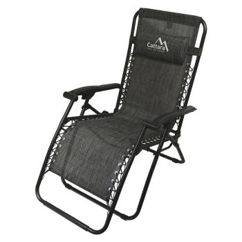 Cattara 13520 Șezlong pliabil Alicante, antracit,150 x 66 cm