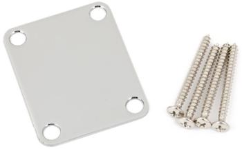 Fender 4-Bolt Vintage-Style Neck Plate, Chrome (No Logo)