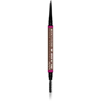 NYX Professional Makeup Blade & Shade tužka na obočí s kartáčkem odstín 08 Chocolate g