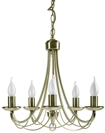 Candellux Patinový závěsný lustr Muza pro žárovku 5x E14 35-69170