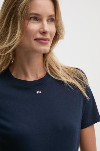 Bavlněné tričko Tommy Jeans tmavomodrá barva, DW0DW18441