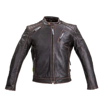 Kožená moto bunda W-TEC Embracer  Vintage Dark Brown  XXL