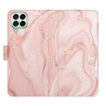 Flipové pouzdro iSaprio - RoseGold Marble - Samsung Galaxy M53 5G