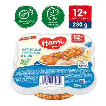 HAMI Talířek masozeleninový Zeleninové ratatouille s mořskou rybou 230g, 12+