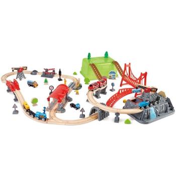 HAPE TRAIN TRACK WITH TOY BOX Vláčkodráha, mix, velikost