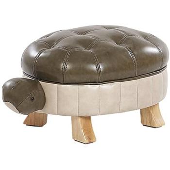 Tmavě zelená stolička želva TURTLE, 231429 (beliani_231429)