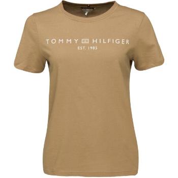 Tommy Hilfiger LOGO CREW NECK Dámské triko, béžová, velikost