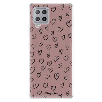 Odolné silikonové pouzdro iSaprio - Heart Dark - Samsung Galaxy A42