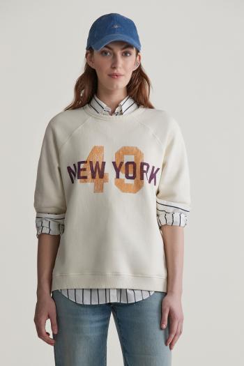 MIKINA GANT GRAPHIC SS C-NECK SWEAT CREAM