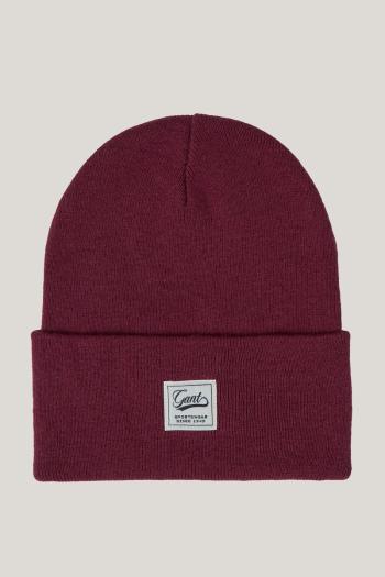 ČEPICE GANT DOUBLE LAYERED BEANIE WINE RED