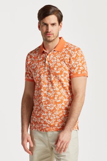 POLOKOŠILE GANT FLORAL PRINT SS PIQUE APRICOT ORANGE