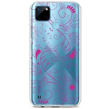 TopQ Kryt Realme C21Y silikon Pink Ornament 69946 (Sun-69946)