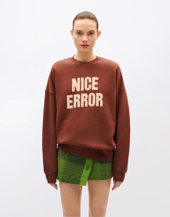 Thinking MU Coffee Nice Error Sweatshirt BROWN XS