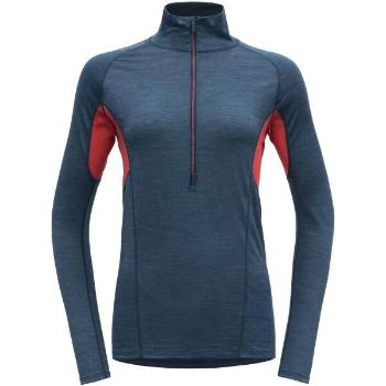 Devold RUNNING MERINO 130 ZIP NECK Dámské běžecké triko, modrá, velikost