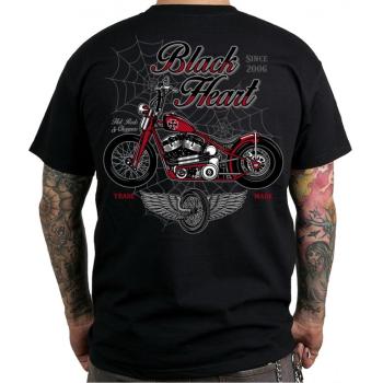 Triko BLACK HEART Red Baron Chopper  černá  M