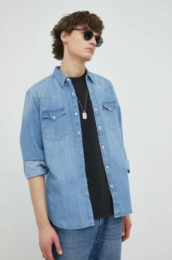 Džínová košile Levi's pánská, regular, s klasickým límcem