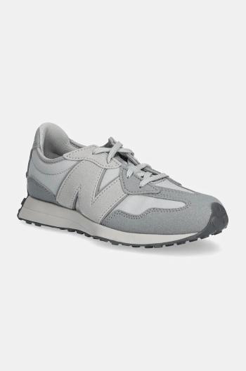 Dětské sneakers boty New Balance 327 šedá barva, GS327SGC