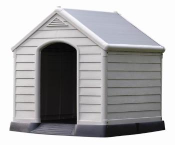 89633 Curver Bouda pro psy Dog House šedá, 95 x 99 x 99 cm