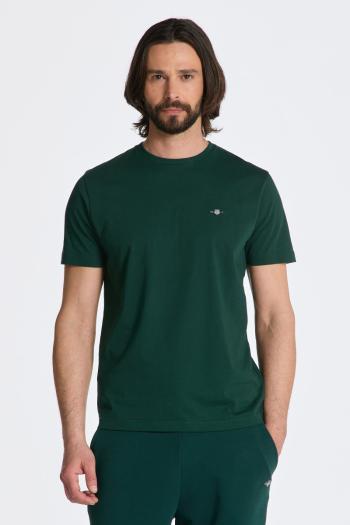 TRIČKO GANT REG SHIELD SS T-SHIRT TARTAN GREEN