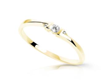 Cutie Diamonds Minimalistický prsten ze žlutého zlata s brilianty DZ6714-3053-00-X-1 48 mm