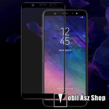 IMAK Pro+ előlap védő karcálló edzett üveg - FEKETE - 9H - SAMSUNG SM-A605G Galaxy A6 Plus (2018) - A TELJES KIJELZŐT VÉDI! - GYÁRI
