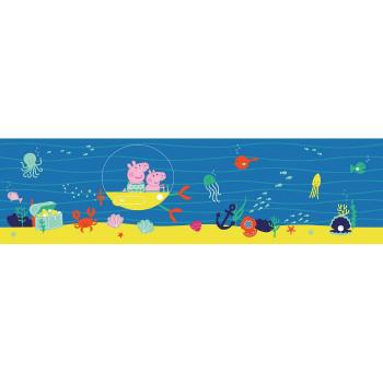 Samolepicí bordura Peppa Pig Sea, 500 x 9,7 cm