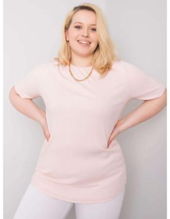 Dámská halenka plus size STELLA světle růžová