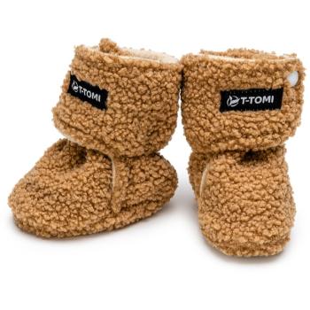 T-TOMI TEDDY Booties Brown dětské capáčky 0-3 months 1 ks