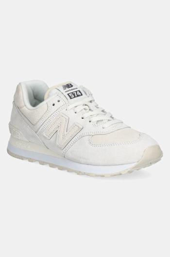 Semišové sneakers boty New Balance 574 béžová barva, WL574HJ2