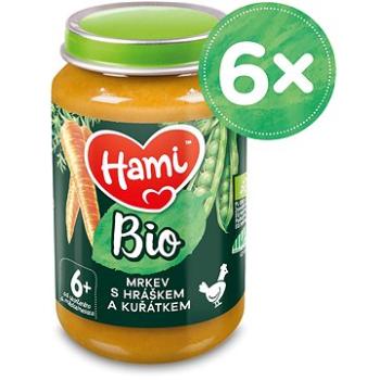 Hami BIO Mrkev s hráškem a kuřátkem 6× 190 g (5900852054624)