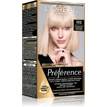 L’Oréal Paris Préférence barva na vlasy odstín 102 Extremely Light Iridescent Blond 1 ks