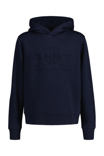 MIKINA GANT TONAL SHIELD HOODIE EVENING BLUE