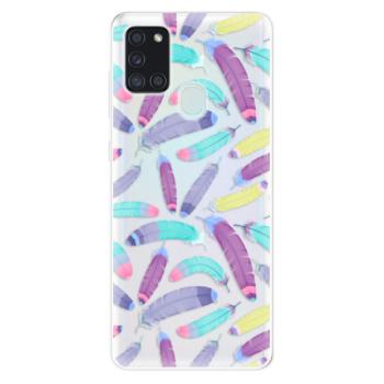 Odolné silikonové pouzdro iSaprio - Feather Pattern 01 - Samsung Galaxy A21s