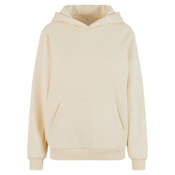Build Your Brand Hebká dámská mikina přes hlavu Fluffy - Světle písková | 5XL