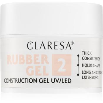 Claresa Rubber Gel Construction Gel UV/LED gelový lak pro prodloužení nehtů odstín 02 45 g