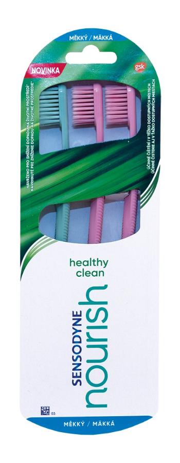 Sensodyne Nourish Healthy Clean zubní kartáček 3 ks