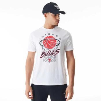 New Era CHICAGO BULLS NBA NET Pánské triko, bílá, velikost