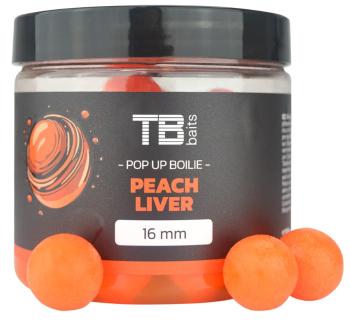 Tb baits plovoucí boilie pop-up orange peach liver + nhdc 65 g 16 mm