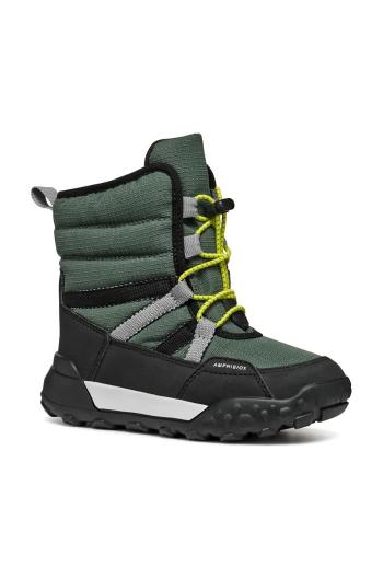 Dětské sněhule Geox TREKKYUP ABX zelená barva, J46MBC.0FU50