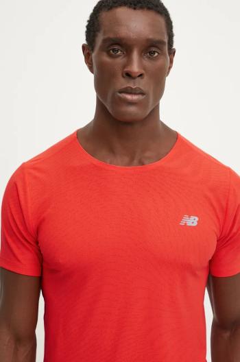 Běžecké tričko New Balance Athletics Jacquard červená barva, MT41281NEF