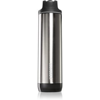 HidrateSpark Steel chytrá láhev s brčkem barva Stainless 620 ml