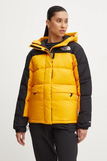 Péřová bunda The North Face HMLYN Down Parka dámská, žlutá barva, zimní, NF0A4R2W56P1