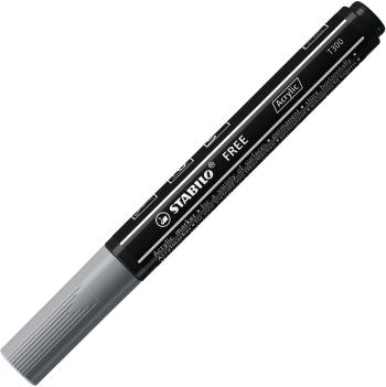 Marker STABILO FREE Acrylic T300 2 - 3 mm, sötétszürke