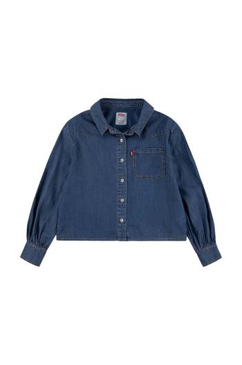 Dětská riflová košile Levi's L/S WESTERN DENIM SHIRT modrá barva, 4EL063