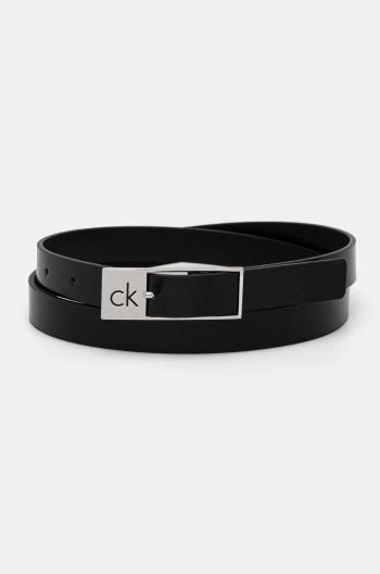 Kožený pásek Calvin Klein dámský, černá barva, K60K612869