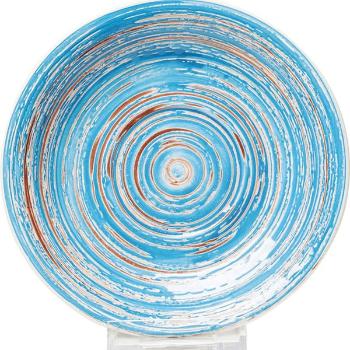 KARE DESIGN Talíř Swirl Blue Ø19cm