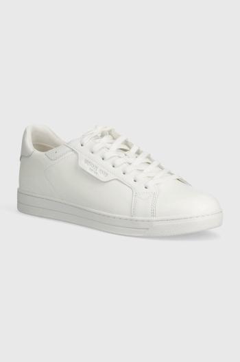 Kožené sneakers boty Michael Kors Keating Lace Up bílá barva, 42S4KEFS1L